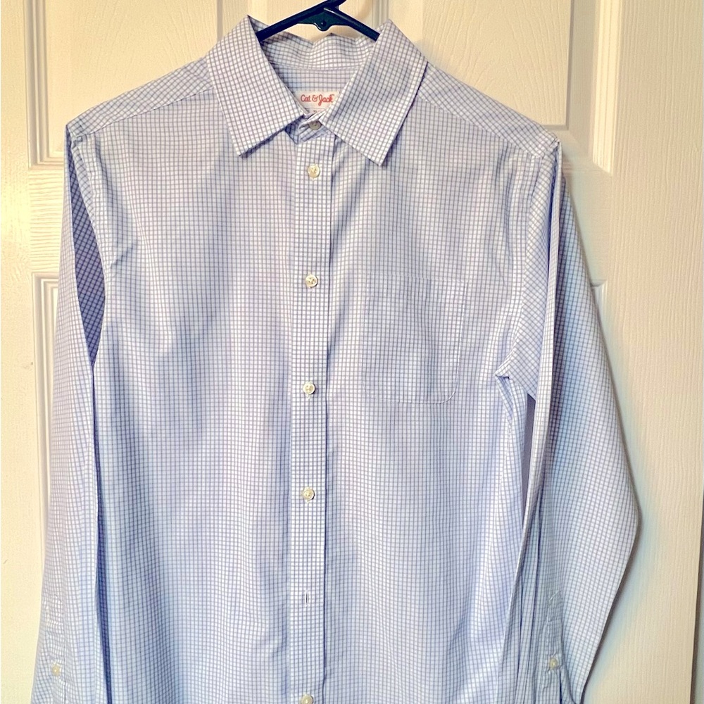 Brand New! Boys Long Sleeve Shirt, Cat & Jack, Size XL (16). Left chest pocket.